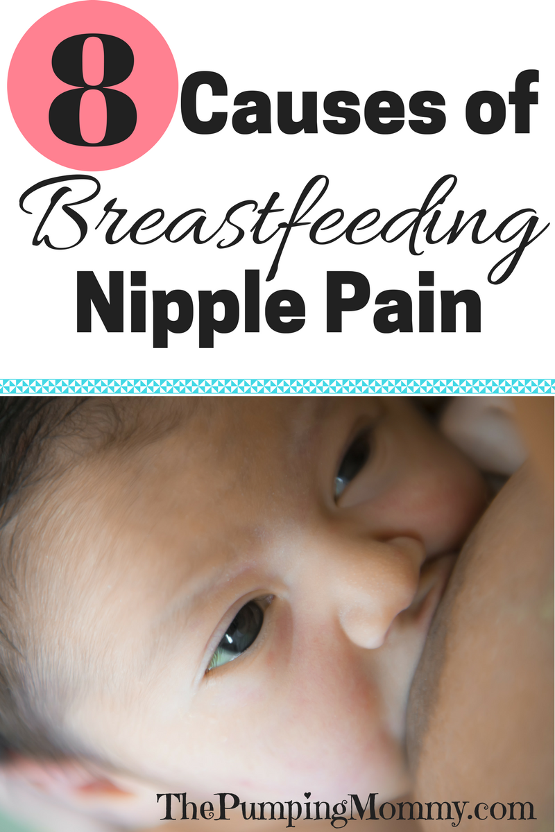 8 Causes of Breastfeeding Nipple Pain - #Breastfeeding and #NipplePain are sometimes thought of synonymously but the truth is that breastfeeding should not be painful. Finding the cause of pain while breastfeeding is key to overcoming and resolving the issue. Find out what causes Nipple Pain and how to treat it! #BreastfeedingIssues #NipplePain #Thursh #Vasospasm #ResolvingNipplePain