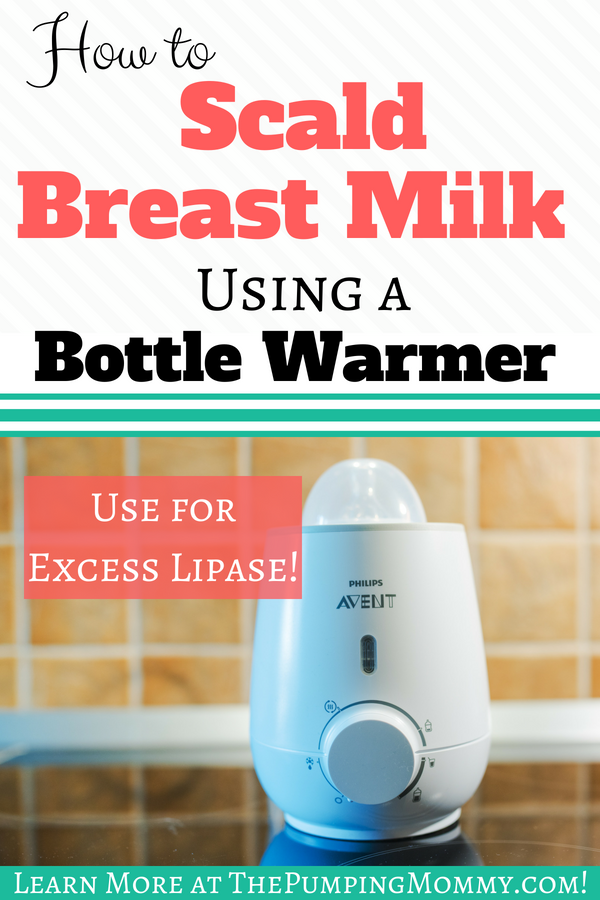 Excess Lipase and Scalding Breast Milk - If you are struggling with breast milk that smells off or sour despite following proper storage guidelines, then you might be dealing with excess lipase. Scalding Breastmilk is a common solution for excess lipase but that isn't always easy for a working mom or mom on the go. Find out what excess lipase is, if it's safe to give your baby, and how to use a bottle warmer to scald breast milk! #excesslipase #scaldingbreastmilk #bottlewarmertoscaldbreastmilk #lipase #sourbreastmilksmell